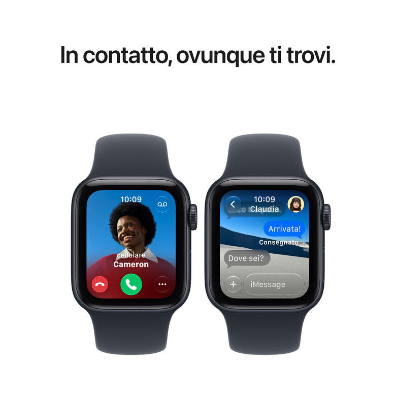 Apple Watch SE (3nd generation) SE 3 GPS, Cassa 40 mm in alluminio galassia con Cinturino Sport sabbia - S/M