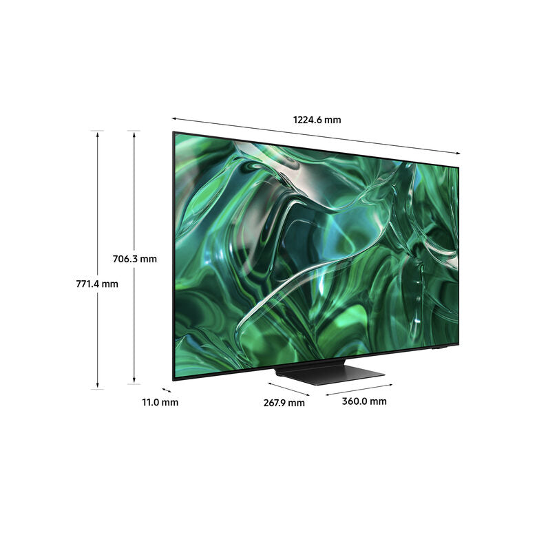 Samsung QE55S95CATXZT Televisione Smart TV 55 Pollici Oled 4K Serie 9 Dolby Atmos Processore Neural Quantum OTS+ Titan Black