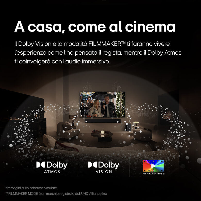 LG Oled77B46LA Televisione Smart TV 77 Pollici Oled 4K Serie B4 Dolby Vision Calman AutoCal Calibration