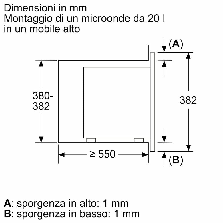 Bosch Serie 2 BFL623MB3 Microonde da incasso Nero