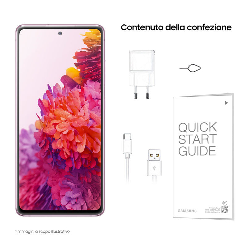 Samsung Galaxy S20 FE 4G, Processore Snapdragon 865, Display 6.5" Super AMOLED, 3 fotocamere posteriori, 128 GB Espandibili, RAM 6GB, Batteria 4.500mAh, Hybrid SIM, Cloud Lavender