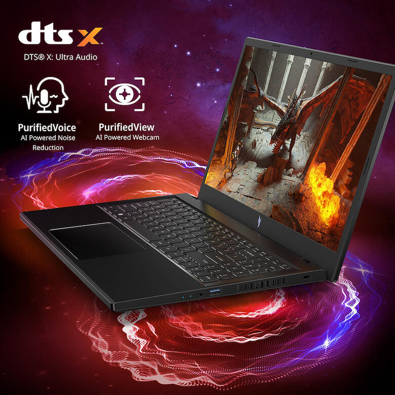 Acer Nitro V 15 ANV15-51-98RX Intel® Core™ i9 i9-13900H Computer portatile 39,6 cm (15.6") Full HD 16 GB DDR5-SDRAM 1,02 TB SSD NVIDIA GeForce RTX 4060 Wi-Fi 6 (802.11ax) Windows 11 Home Ner
