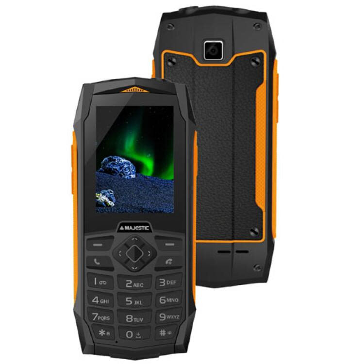 New Majestic Tank 6,1 cm (2.4") 156 g Nero, Arancione Telefono cellulare basico