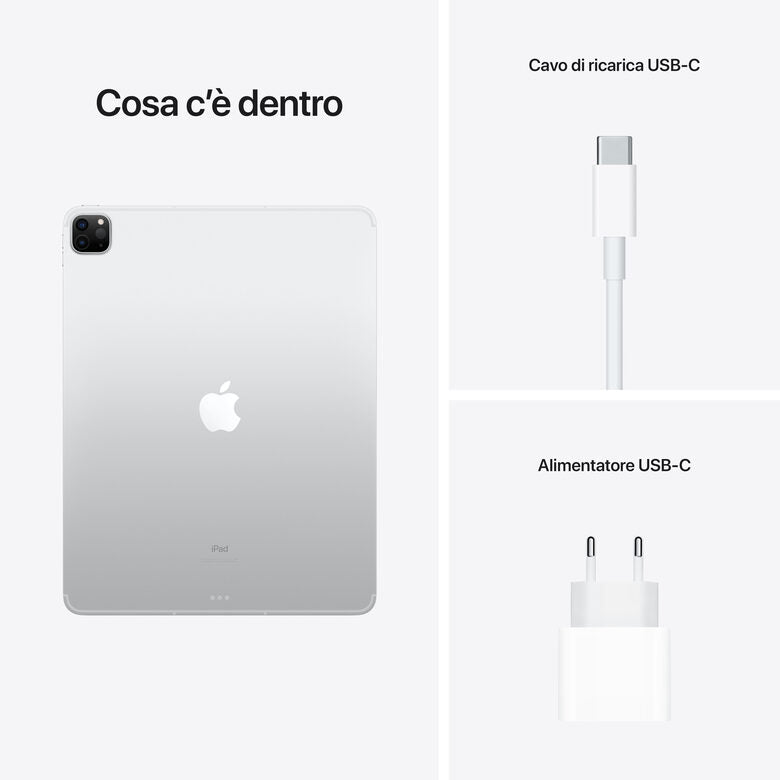 Apple iPad Pro 12.9" con Chip M1 (quinta gen.) Wi-Fi + Cellular 128GB - Argento