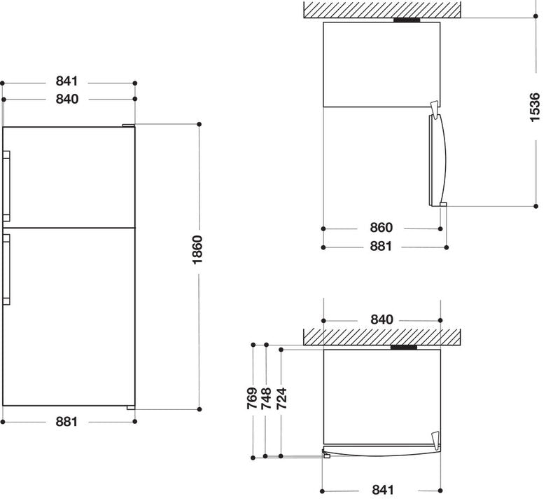 Whirlpool W84TE 72 M 2 frigorifero con congelatore Libera installazione E Beige