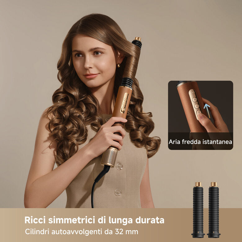 Dreame AirStyle Pro 2 Kit per lo styling dei capelli Caldo Oro 1300 W 2,8 m