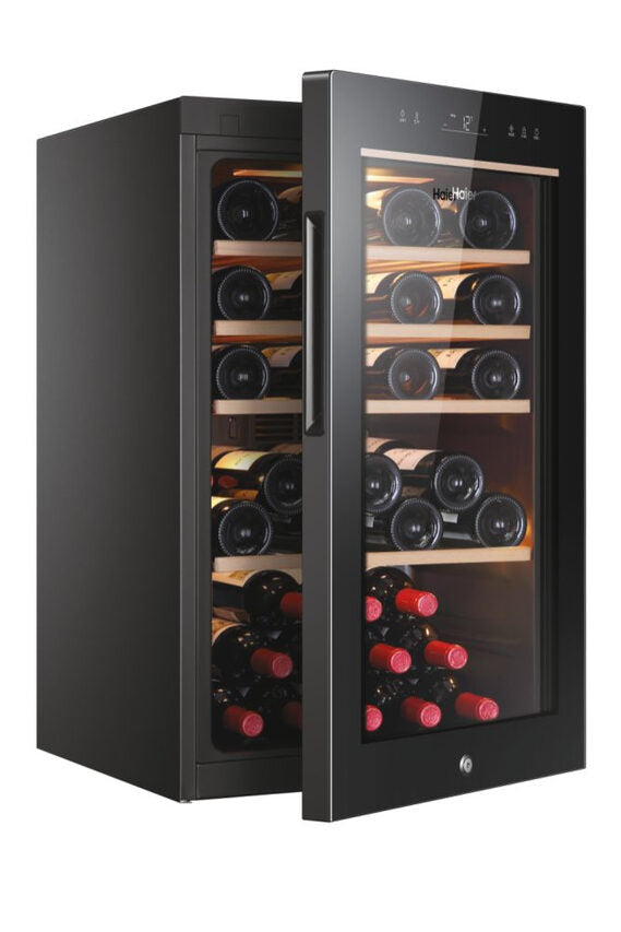 Haier Wine Bank 50 Serie 5 HWS49GA Cantinetta vino con compressore Libera installazione Nero 49 bottiglia/bottiglie