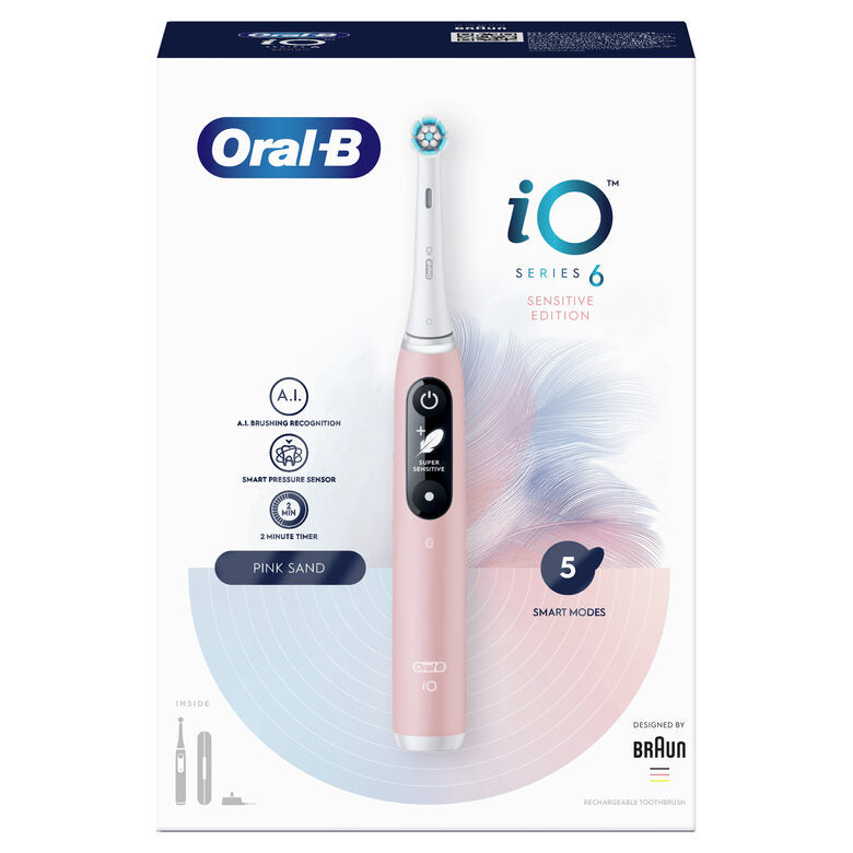 Oral-B iO 80351526 spazzolino elettrico Adulto Spazzolino a vibrazione Rosa, Sabbia