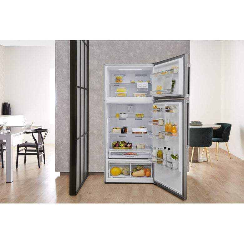 Whirlpool W84TE 72 X 2 frigorifero con congelatore Libera installazione 587 L E Acciaio inossidabile
