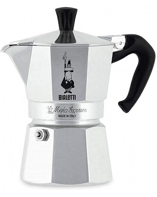 Bialetti Moka Express 3tz + Perfetto Moka 200gr - Nuovo Classi