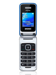 Brondi Fox 4,5 cm (1.77") 74 g Blu, Argento Telefono cellulare basico