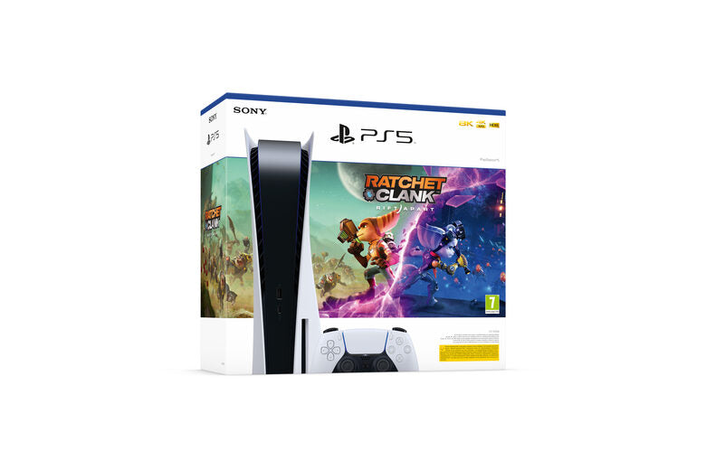 Sony PlayStation 5 + Ratchet & Clank Rift Apart 825 GB Wi-Fi Nero, Bianco