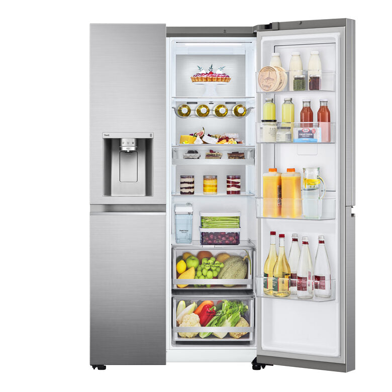 LG GSJV91PZAE frigorifero side-by-side Libera installazione 635 L E Metallico, Argento