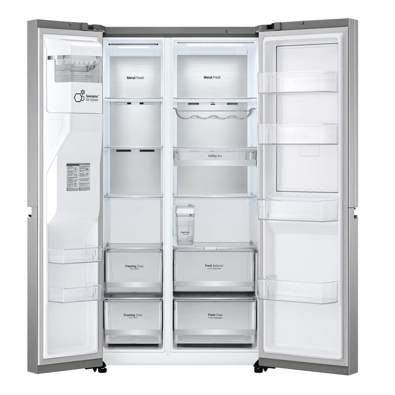 LG GSJV91PZAE frigorifero side-by-side Libera installazione 635 L E Metallico, Argento
