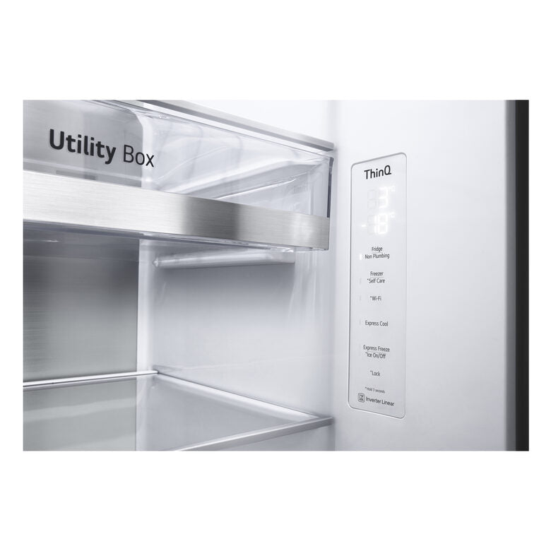 LG GSJV91PZAE frigorifero side-by-side Libera installazione 635 L E Metallico, Argento