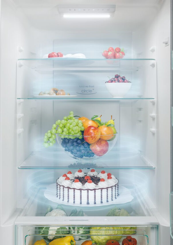 Candy Fresco CCE4T618ES frigorifero con congelatore Libera installazione 341 L E Argento