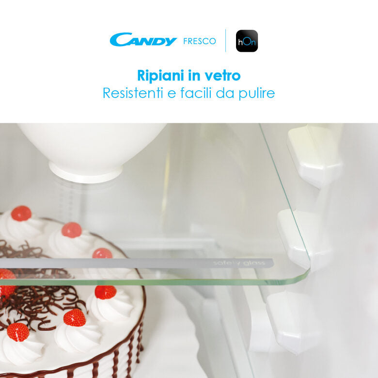 Candy Fresco CCE4T618ES frigorifero con congelatore Libera installazione 341 L E Argento