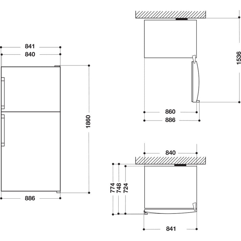 Hotpoint HA84TE 72 XO3 2 frigorifero con congelatore Libera installazione 587 L E Acciaio inossidabile