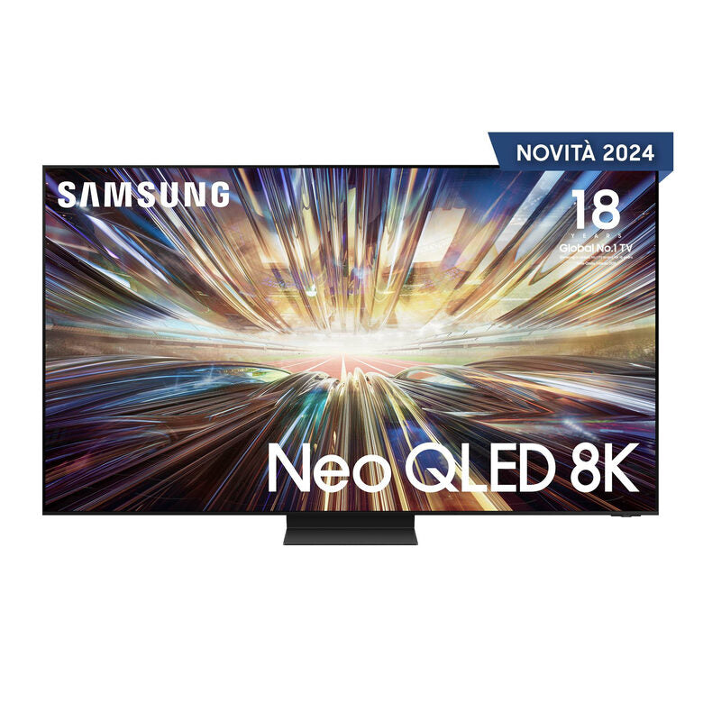 Samsung QE85QN800CDTXZT Televisione Smart TV 85 Pollici Qled 8K Neo Graphite Black NQ8 AI GEN2 Processor 8K AI Upscaling Infinity One Design Dolby Atmos