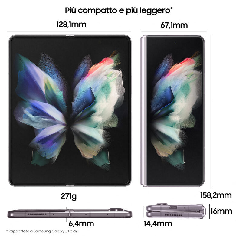 Samsung Galaxy Z Fold3 5G 512GB Phantom Silver RAM 12GB Display 6,2"/7,6" Dynamic AMOLED 2X