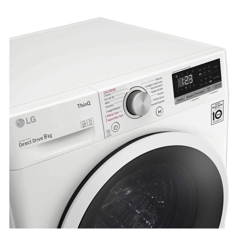 LG Lavatrice Smart AI DD™ TurboWash ™ 9 kg Classe energetica B Autodose Lavaggio a vapore