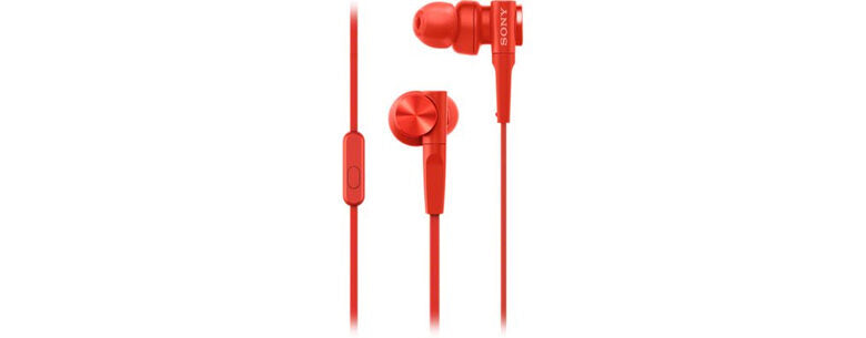 Sony MDR-XB55APR Cuffie Cablato In-ear Musica e Chiamate Rosso