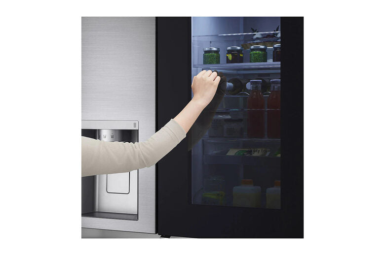 LG GSXV91PZAE frigorifero side-by-side Libera installazione 635 L E Nero, Acciaio inossidabile