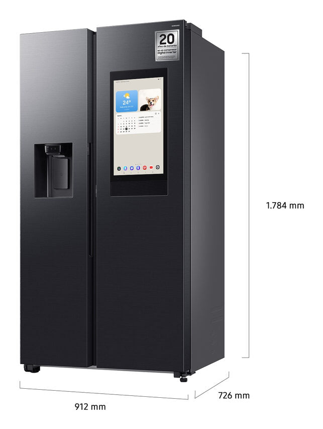 Samsung Series 9 Frigorifero Side By Side Family Hub 614L RS90F66BEFEF