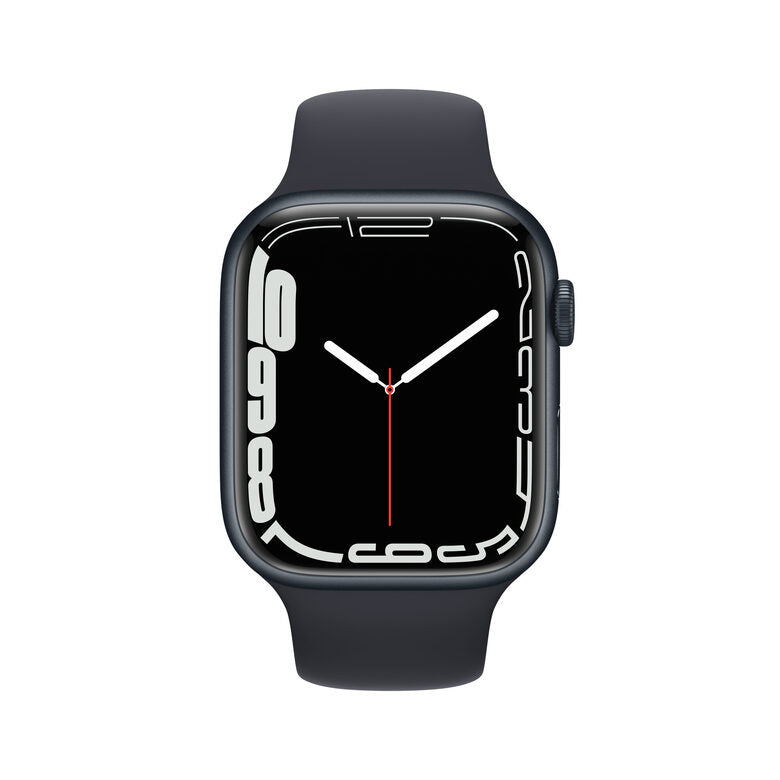 Apple Watch Series 7 GPS, 45mm Cassa in Alluminio Mezzanotte con Cinturino Sport Mezzanotte