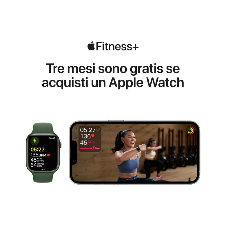 Apple Watch Nike Series 7 GPS + Cellular, 41mm Cassa in Alluminio Galassia con Cinturino Sport Platino Puro /Nero