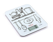 Melchioni Glass Bianco Superficie piana Rettangolo Bilancia da cucina elettronica