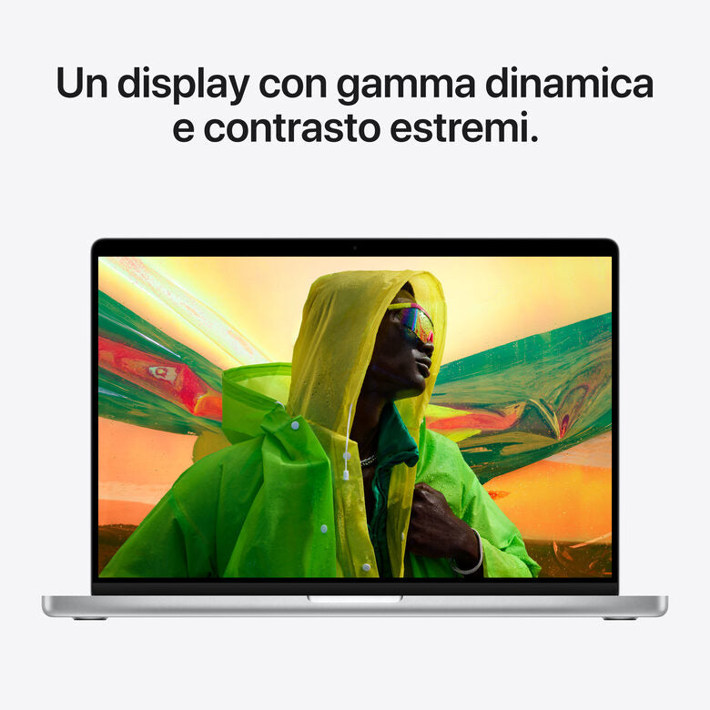 Apple MacBook Pro 14" chip M1 Pro 8‑core CPU 14‑core GPU 512GB SSD Argento