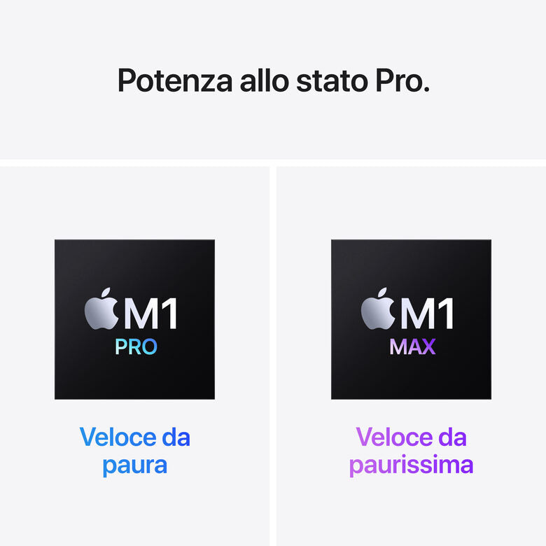Apple MacBook Pro 16" chip M1 Max 10‑core CPU 32‑core GPU, 1TB SSD Argento