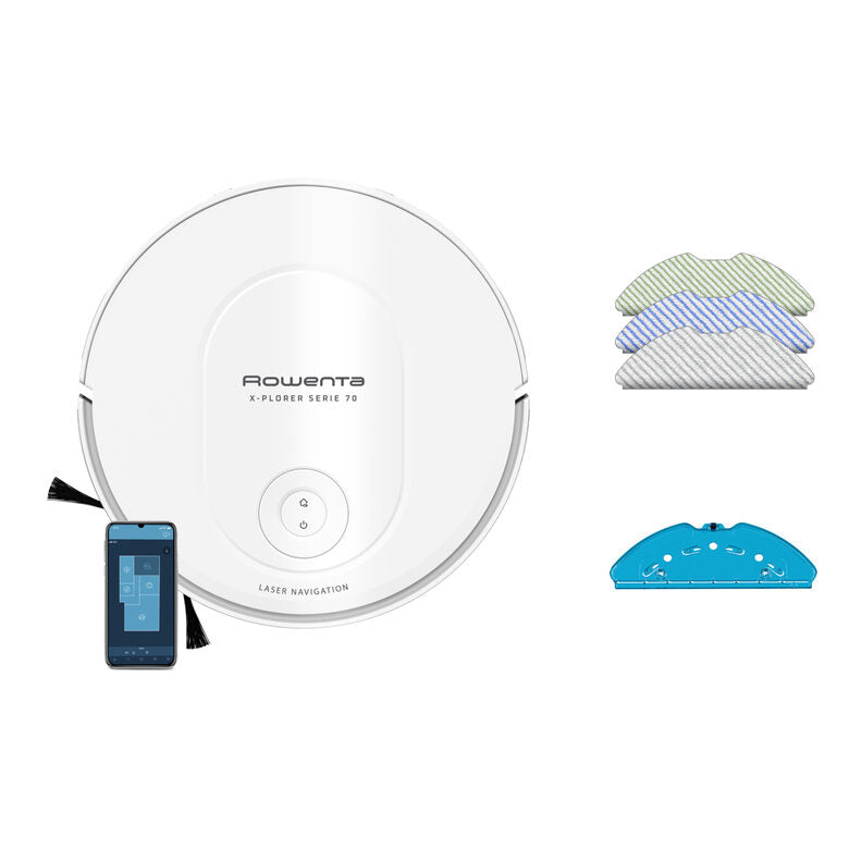 Rowenta X-Plorer RR8477WH Aspirapolvere Robot 0,4 L Senza sacchetto Bianco
