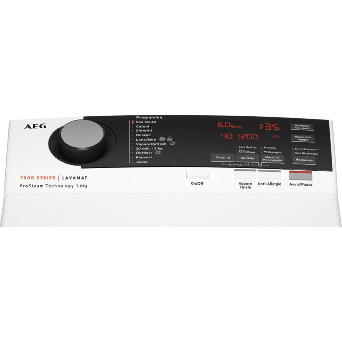 AEG L7TBE624 lavatrice Caricamento dall'alto 6 kg 1151 Giri/min B Bianco