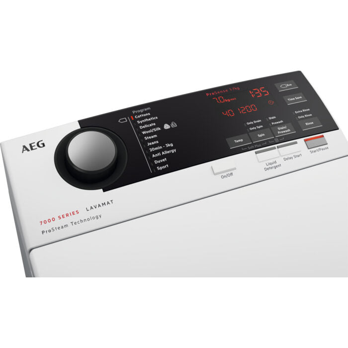 AEG L7TBE624 lavatrice Caricamento dall'alto 6 kg 1151 Giri/min B Bianco