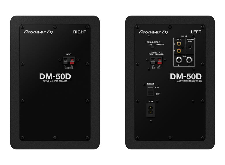 Pioneer DJ DM-50D altoparlante 2-vie Nero Cablato 50 W