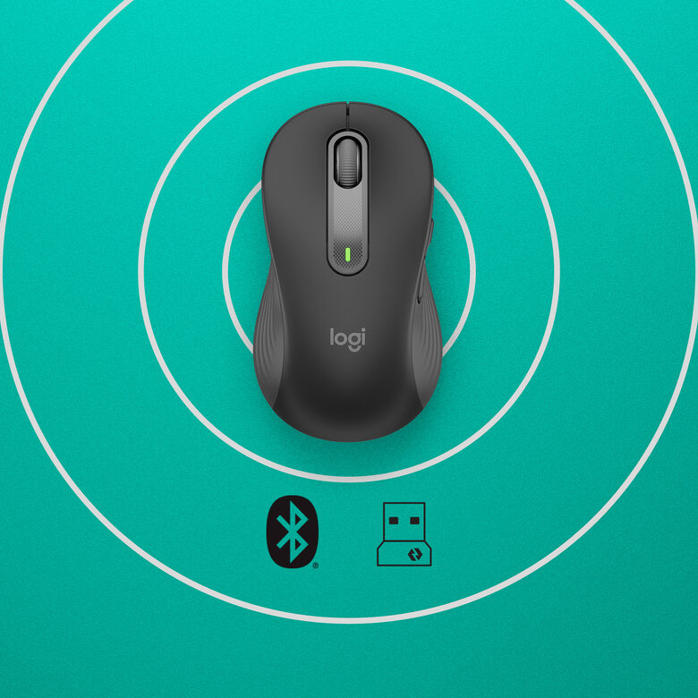 Logitech Signature M650 mouse Mancino RF senza fili + Bluetooth Ottico 4000 DPI