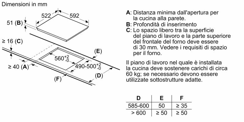 Bosch Serie 2 PUG611AA5E Nero Superficie piana 60 cm Piano cottura a induzione 4 Fornello(i)