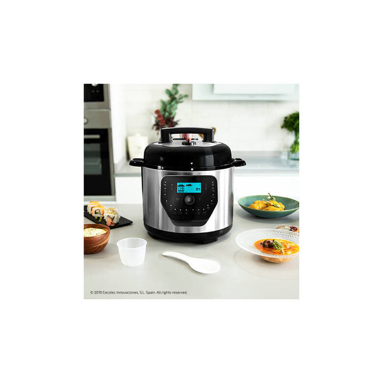 Cecotec Olla GM H Deluxe 6 L Pentola Nero, Acciaio inossidabile