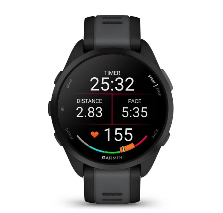 Garmin Forerunner 165 3,05 cm (1.2") AMOLED 43 mm Digitale 390 x 390 Pixel Touch screen Nero GPS (satellitare)