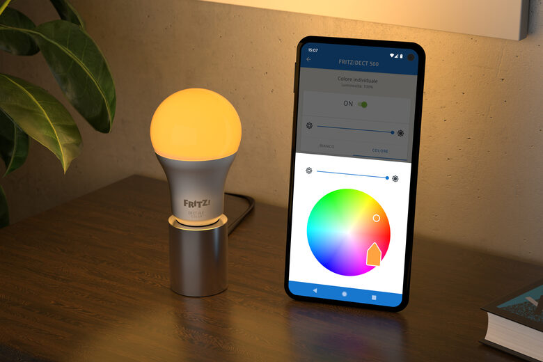 FRITZ!DECT DECT 500 Lampadina intelligente Argento, Bianco