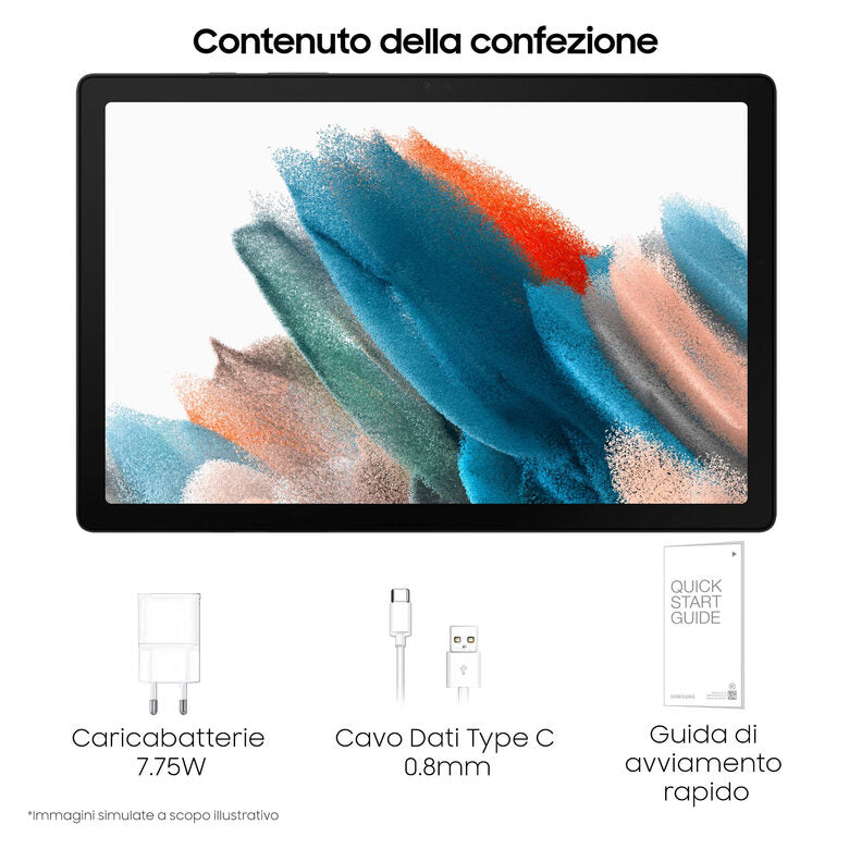 Samsung Galaxy Tab A8 10.5" Wifi, Android 11, RAM 4 GB, 64 GB, Silver