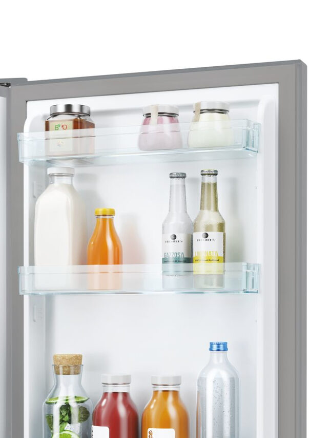 Candy CCT3L517ES City Frigorifero Combinato A Libera Installazione, Tecnologia Low Frost , App hOn, Classe E, Argento