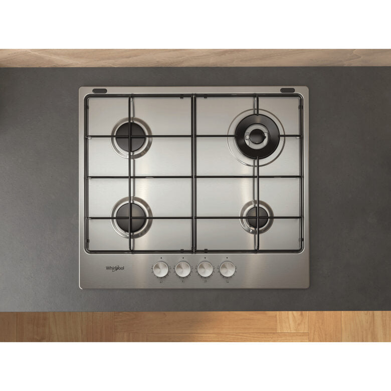 Whirlpool TGML 651 IX Acciaio inossidabile Da incasso 55 cm Gas 4 Fornello(i)