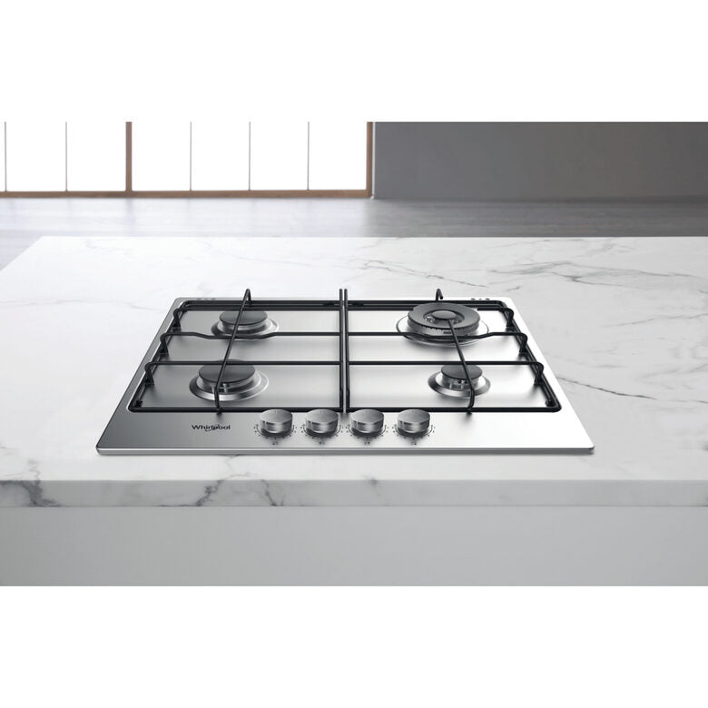 Whirlpool TGML 651 IX Acciaio inossidabile Da incasso 55 cm Gas 4 Fornello(i)