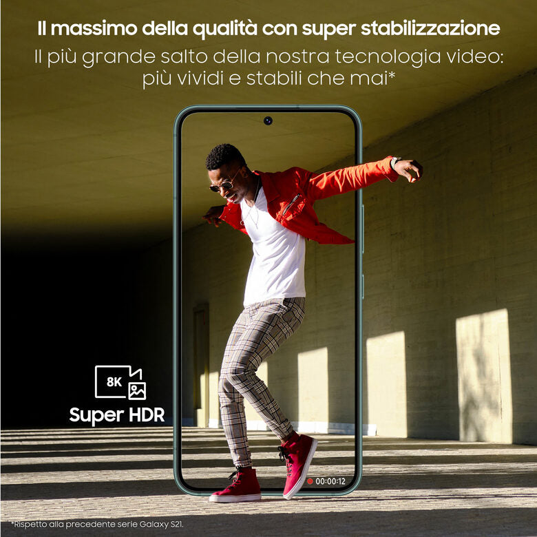 Samsung Galaxy S22 5G Display 6.1'' Dynamic AMOLED 2X, 4 fotocamere, RAM 8 GB, 128 GB, 3.700mAh, Green