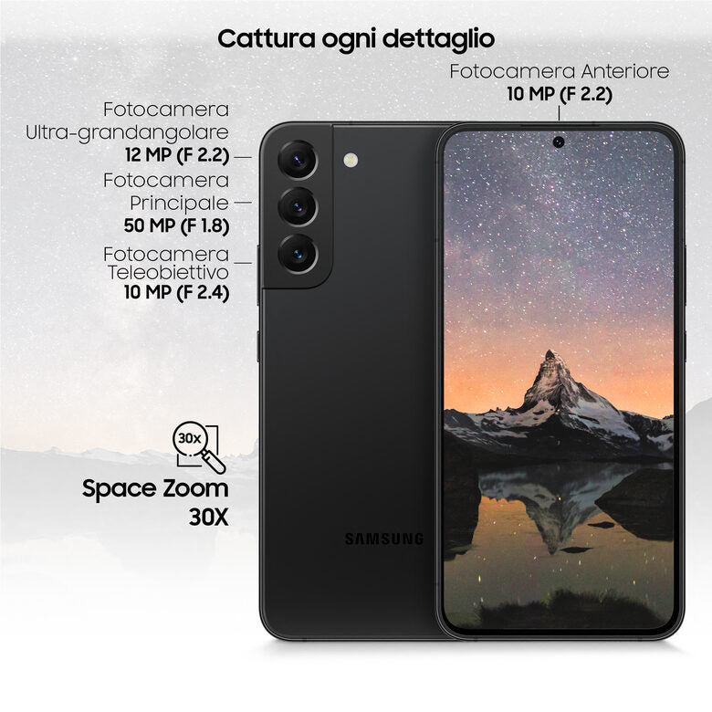 Samsung Galaxy S22+ 5G Display 6.6'' Dynamic AMOLED 2X, 4 fotocamere, RAM 8 GB, 128 GB, 4.500mAh, Phantom Black