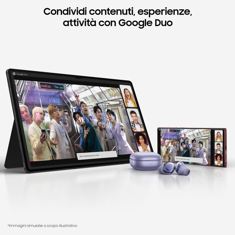 Samsung Galaxy Tab S8+ Tablet Android 12.4 Pollici Wi-Fi RAM 8 GB 256 GB Tablet Android 12 Silver [Versione italiana]