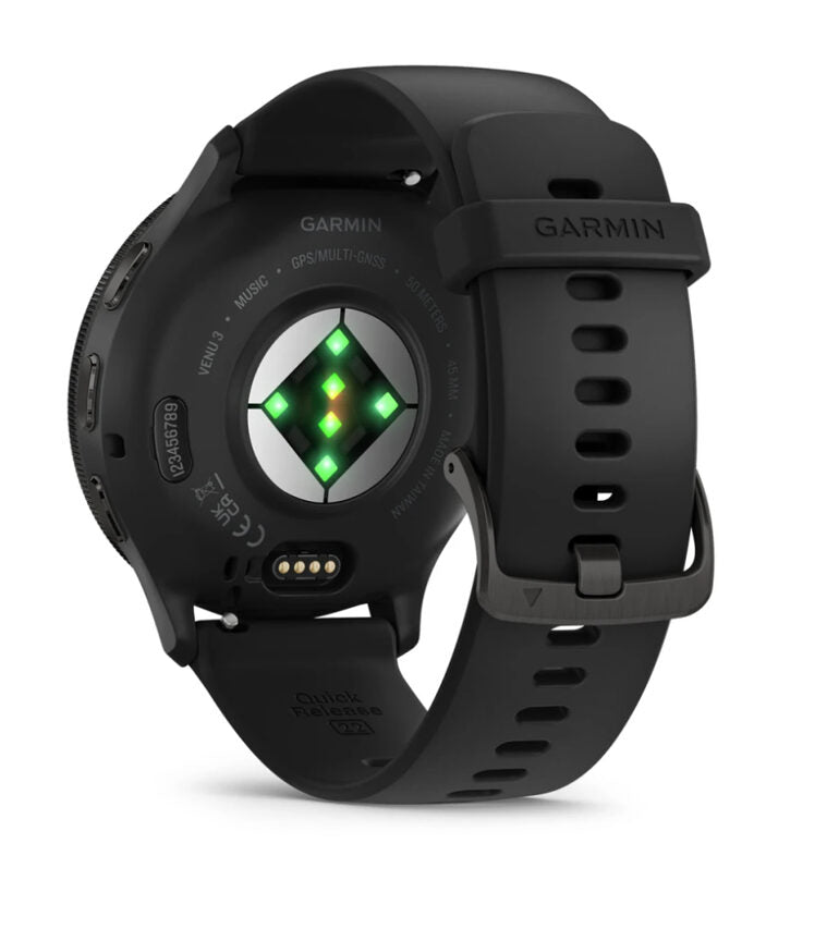 Garmin Venu 3 3,56 cm (1.4") AMOLED 45 mm Digitale 454 x 454 Pixel Touch screen Nero Wi-Fi GPS (satellitare)